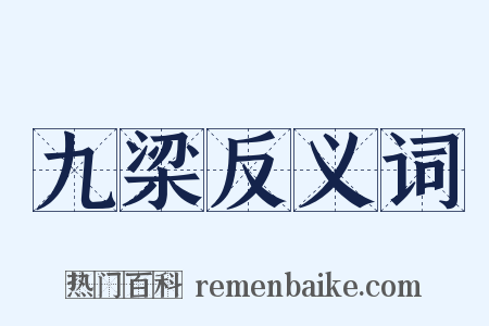 九梁反义词是什么意思的图片